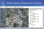 Graphic of the MNGeoData Collaboration System Web site.