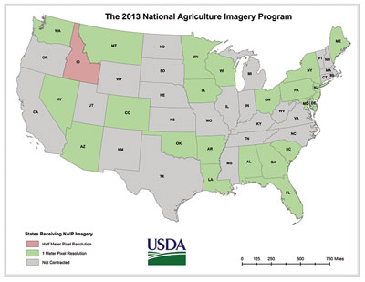The 2013 National Agrisulture Imagery Program map.