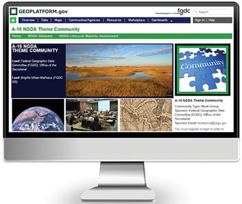 Screenshot of Geoplatform.gov's Transportation Theme Community.
